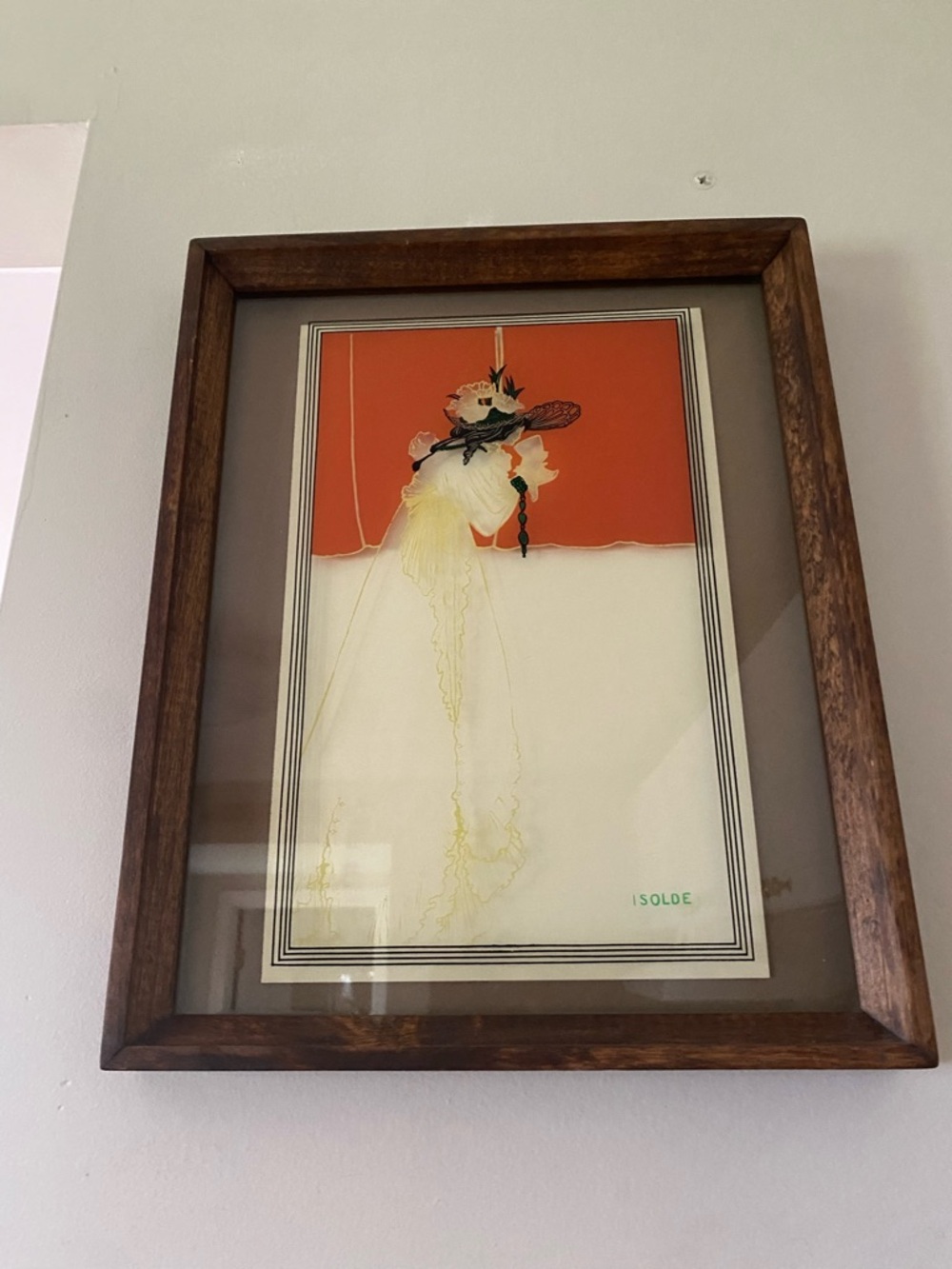 Isolde by Aubrey Beardsley Framed Glass Art - Picture 2 of 5